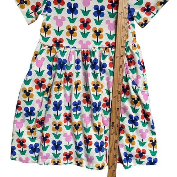 Hanna Anderson Mickey Mouse Dress 100cm/4 Round Neck Short Sleeve Cotton - Picture 4 of 7